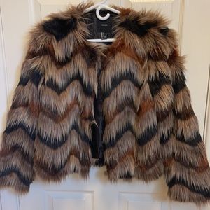 Faux fur jacket